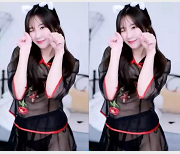 韩雅社保直播：诱惑背心多才多艺若隐若现的舞姿