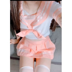 粉色JK：小姐姐妹子经典粉红色服装视频